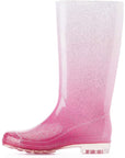 Gradient Glitter Tall Waterproof Rain Boots - MYSOFT