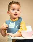 Labcosi Silicone Baby Bibs for Babies & Toddlers Set of 2, Baby Feeding Bibs for Boys and Girls