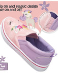 K KomForme Kids Pink Unicorn Casual Canvas Shoes Size 9 Toddler Girl