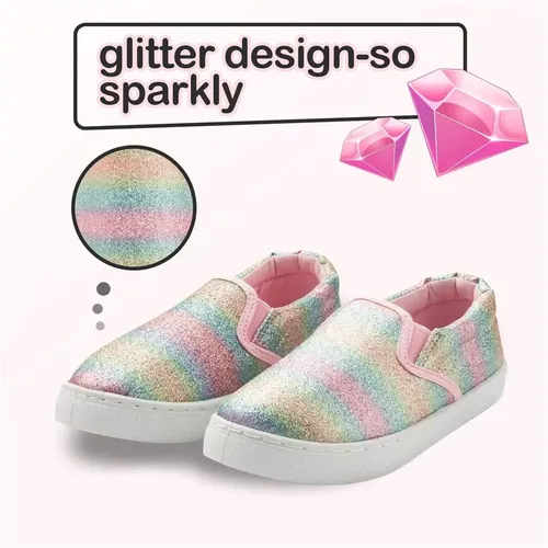 Kids Boys and Girls Sneakers Glitter Colorful Shoes - KKOMFORME