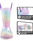 Rainbow Style Aurora Gradient Luminous Rain Boots