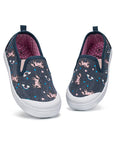 Girls Boys Slip On Lazy Toddler Canvas Sneakers Black Unicorn -- K KomForme