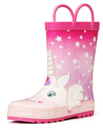 Fantasy Unicorn Waterproof Pink Handle Rain Boots - MYSOFT