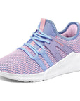 Powder Blue Lightweight Breathable Tennis Sneakers - MYSOFT