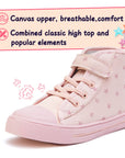 Pink Star Canvas High-Top Sneakers - MYSOFT