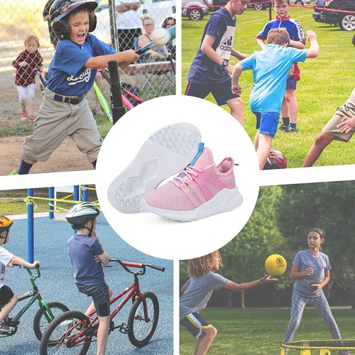 Kids Sneakers Running Tennis Athletic Shoes Pink &amp; Blue -- KKOMEFORME