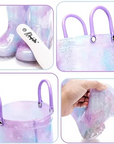 Girls Light Rain Boots Light Up Purple Glitter Kids Shoes - KKOMFORME