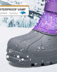 Purple Warm Waterproof Non-slip Snow Boots - MYSOFT