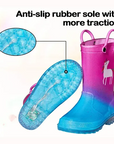 Toddler Light Up Rain Boots Unicorn and Glitter Rain Boots -- KKomForme