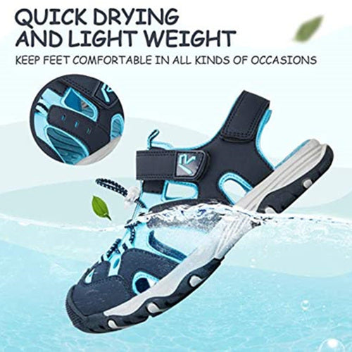 Toddler Sandals Outdoor Summer Water Shoes for Boys &amp; Navy Blue -- K Komforme