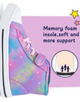 Colorful Swirled Stars High-Top Canvas Sneakers - MYSOFT