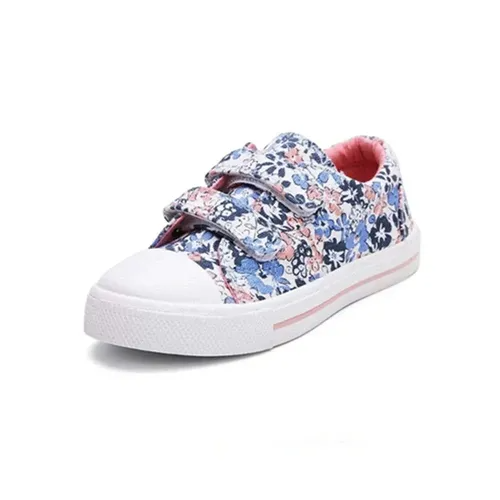 Kids Sneakers Boy and Girl Canvas Shoes Colorful Flower - KKOMFORME