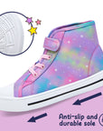 Colorful Swirled Stars High-Top Canvas Sneakers - MYSOFT