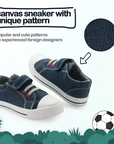 Toddler canvas shoes Kids Sneakers  Drak Blue - KKOMFORME