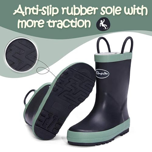 K KOMFORME SHOE Boy&amp;Girl Rain Boots Waterproof  Matte-KomForme product_description.