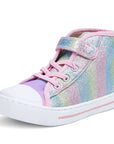 Rainbow Ombre Sequin High Top Canvas Sneakers - MYSOFT