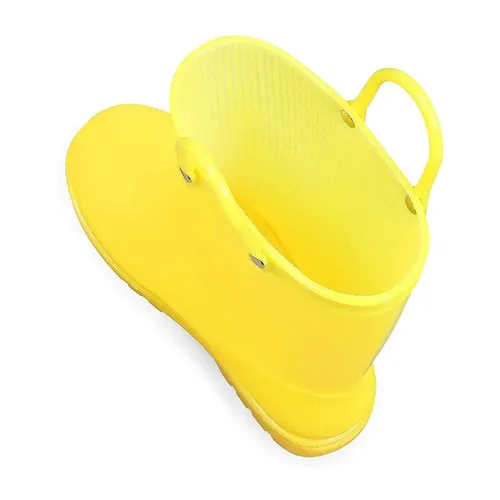 Kids Girls Light Rain Boots Solid Yellow - KKOMFORME