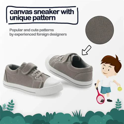 Children&#39;s shoes boys Sneakers Solid Gray- KKOMFORME