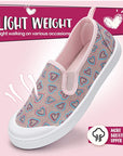 Girls Boys Slip On Lazy Toddler Canvas Sneakers Pink Heart -- K KomForme