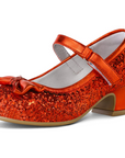 Kids Dress Shoes-Low Heel Sequined Mary Jane Flats