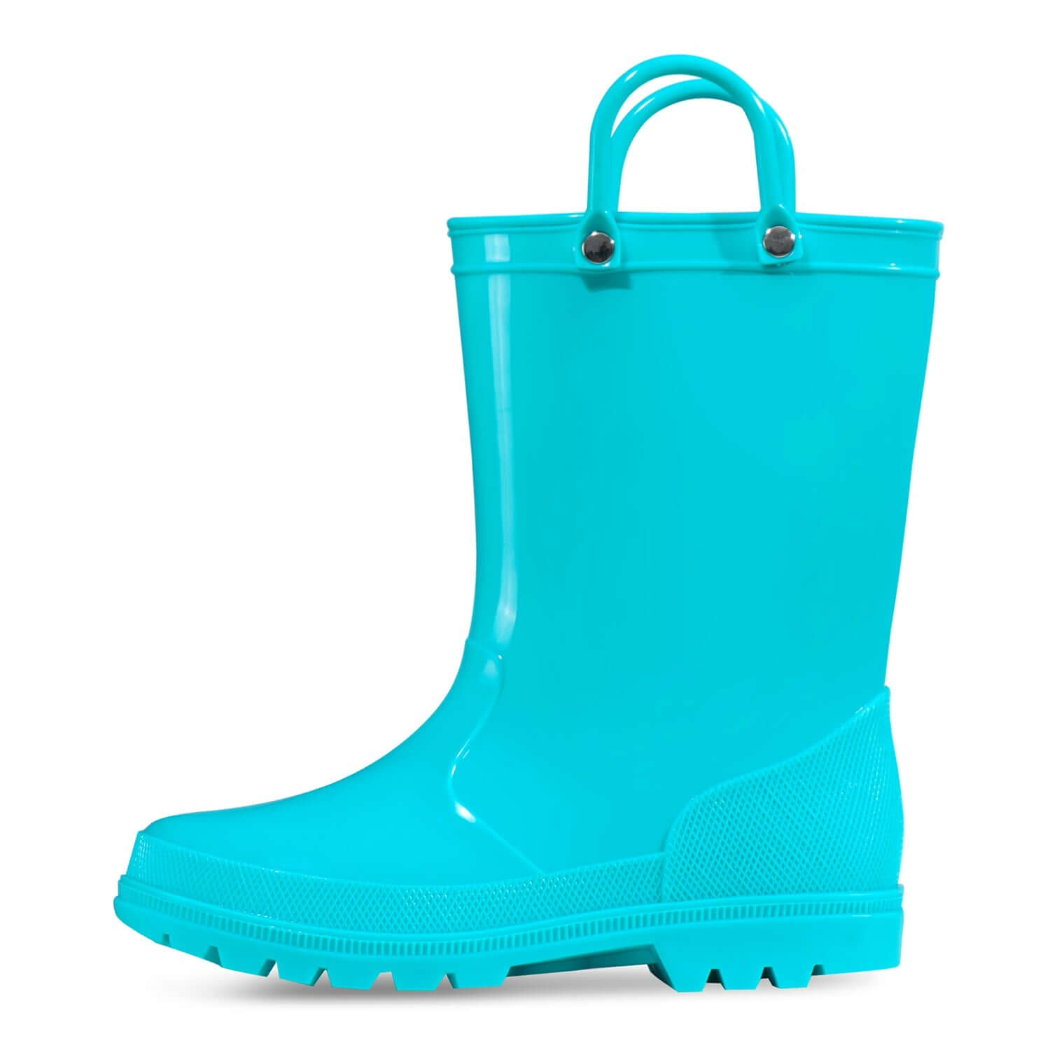 PVC Turquoise Waterproof Rubber Rain Boots - MYSOFT